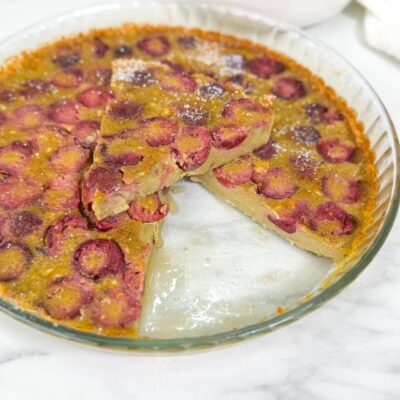 Clafoutis al Pistacchio e Ciliegie Senza Burro e Glutine